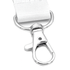 Smycz do identyfikatora na szyję 2cm karabińczyk długość 90cm biała 20szt