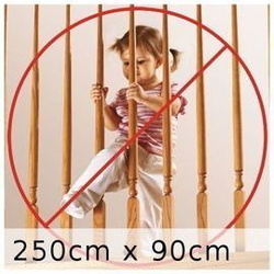 Zabezpieczenie do balustrady, folia PVC, 250x90cm