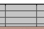 Zabezpieczenie do balustrady, folia PVC, 250x90cm