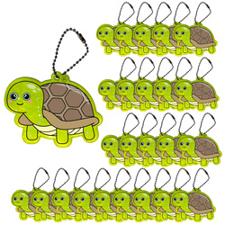 Brelok breloczek gadżet odblaskowy odblask zawieszka żółw 25szt