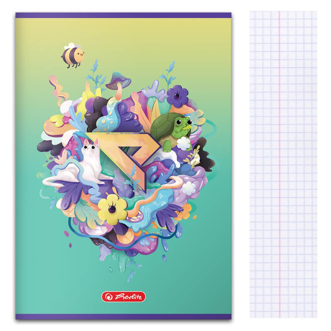 Zeszyt A5 60 kartek kratka w kratkę EKIPA Friza HERLITZ  5sztuk 