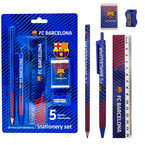 Zestaw piśmienniczy 5el długopis ołówek linijka gumka FC Barcelona ASTRA
