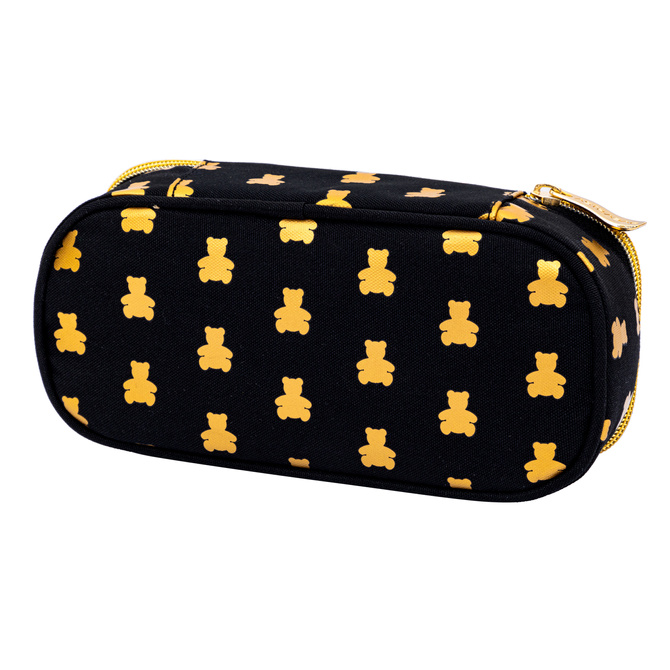 Piórnik kosmetyczka etui usztywniany z klapką misie Golden Teddy AC6 ASTRA