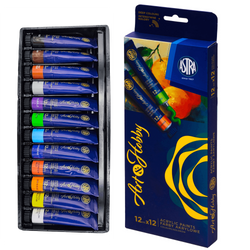 Farby akrylowe w tubce zestaw farb 12 kolorów x 12ml Art&Hobby ASTRA