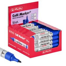 Marker permanentny wodoodporny niebieski Colli-Marker 50 sztuk HERLITZ