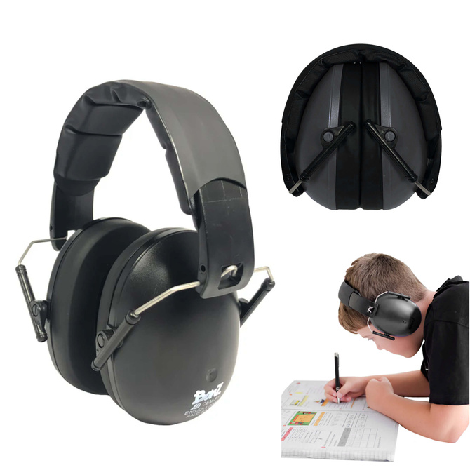 Słuchawki ochronne nauszniki wygłuszające dzieci 3lata+ Black BANZ