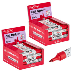 Marker permanentny wodoodporny czerwony Colli-Marker 100 sztuk HERLITZ