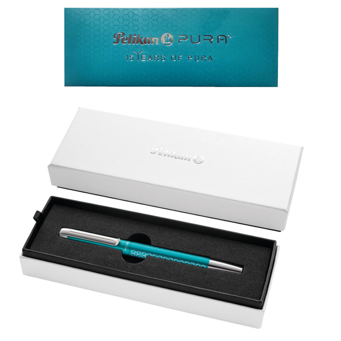 Pióro wieczne PURA P40 M Turquoise aluminiowe na prezent FWI PELIKAN