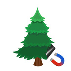 Zestaw kreatywny choinka magnetyczna pierniki BIURFOL