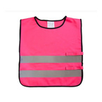 Kamizelka odblaskowa ostrzegawcza róż dla dzieci szkolnych 45x50cm 10szt