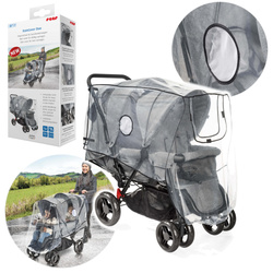Folia przeciwdeszczowa na wózek dziecięcy podwójny