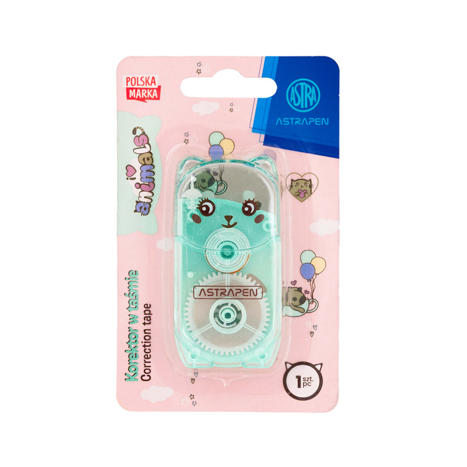 Korektor w taśmie z uszkami 5mm x 8m Astrapen Animals ASTRA