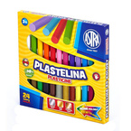 Plastelina szkolna klasyczna okrągła 24kol ASTRA