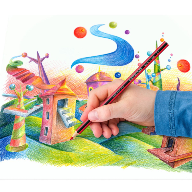 Kredki ołówkowe sześciokątne 12 kolorów Wopex Noris colour STAEDTLER