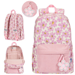 Plecak szkolny młodzieżowy różowy kwiatki 26l Bloom OXFORD