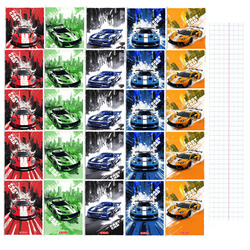 Zeszyt A5 16 kartek w kratkę z marginesem 70g/m2 Fast Car 20szt HERLITZ