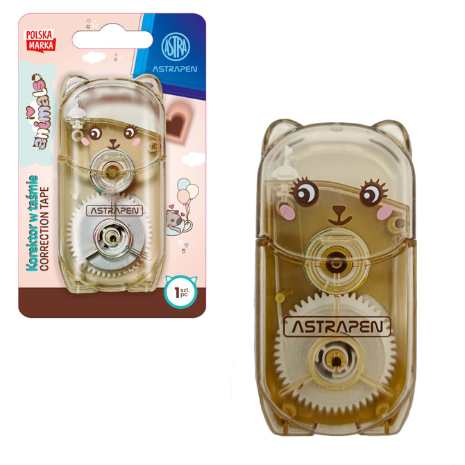 Korektor w taśmie z uszkami 5mm x 8m Astrapen Animals ASTRA