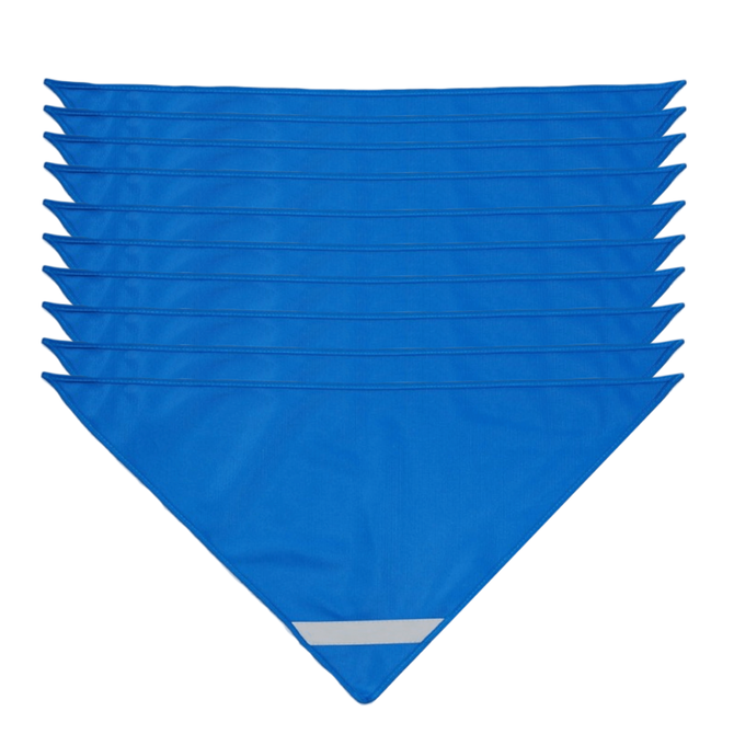 Chusta odblaskowa bandana z pasem odblask dzieci 45x45x66cm niebieska 10szt