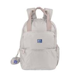 Plecak szkolny młodzieżowy beżowy z pokrowcem przeciwdeszczowym 23l OXFORD