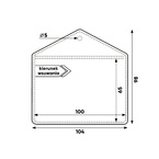 Identyfikator poziomy holder przezroczysty kieszonka 100x65mm + smycz 90cm