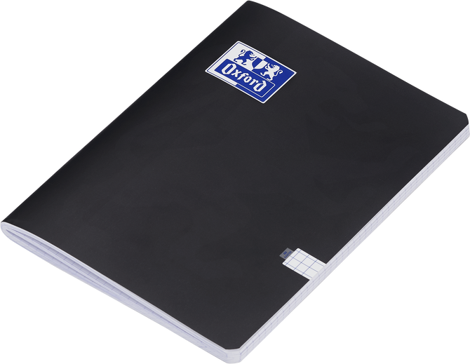 Zeszyt A4 60 kartek w kratkę z marginesem 99,4µm anti-scratch czarny OXFORD