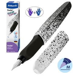 Pióro wieczne Twist dla dzieci prawo/lewo czarne białe PELIKAN