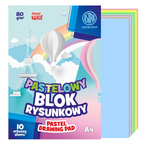 Blok rysunkowy pastelowy A4 10 kartek 80g/m2 ASTRA