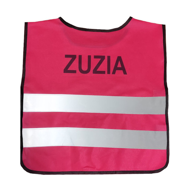 Kamizelka odblaskowa z własnym nadrukiem dla dzieci młodzieży logo napis