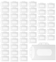 Identyfikator kartę twardy holder plastik uchwyt poziom+pion 59x92mm 50szt