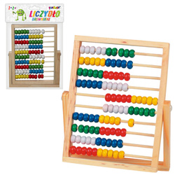 Liczydło drewniane szkolne dla dzieci 10 rzędów