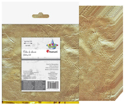 Folia do złoceń w arkuszach 14x14cm złota 10szt