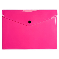 Teczka kopertowa koperta na zatrzask A5 PP neon