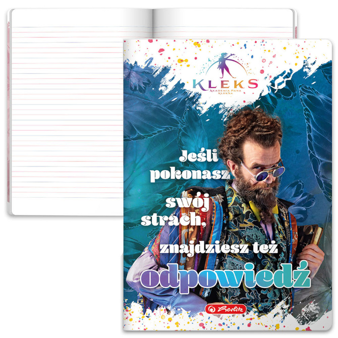 Zeszyt A5 32k podwójna linia kolorowa 3linie Akademia Pana Kleksa HERLITZ