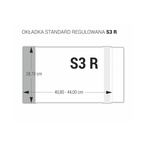 Zestaw okładka S3R regulowana 28,7cm x 40,8-44cm przezr krystaliczna 25szt