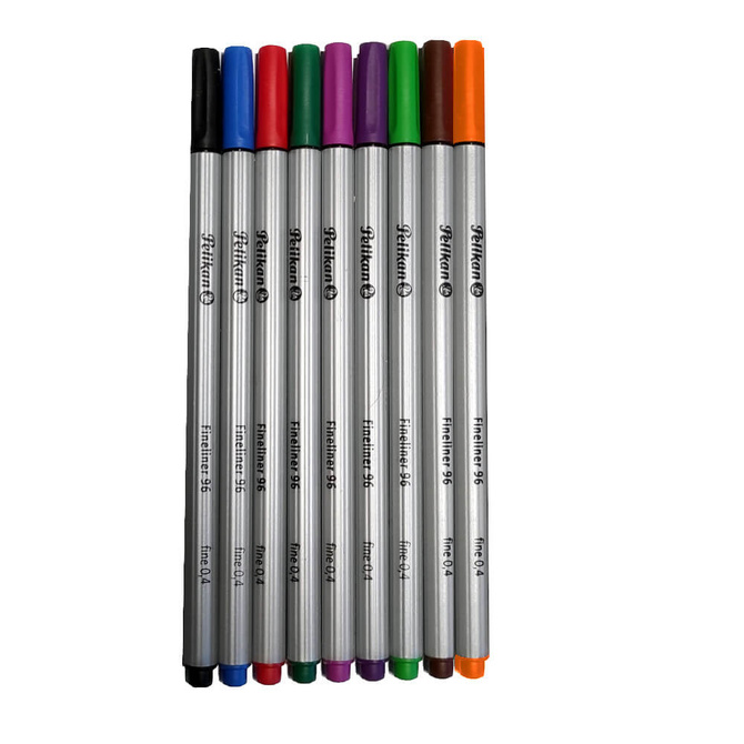 Cienkopis kreślarski Fineliner 96 PELIKAN 9szt