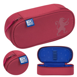 Piórnik kosmetyczka etui usztywniany z klapką bordowy SCHOOL OXFORD