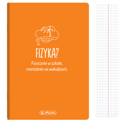 Zeszyt A5 60k kratka fizyka przedmiotowy soft touch HERLITZ
