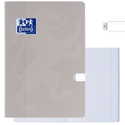 Zeszyt A4 60 kartek w linie z marginesem 99,4µm anti-scratch szary OXFORD