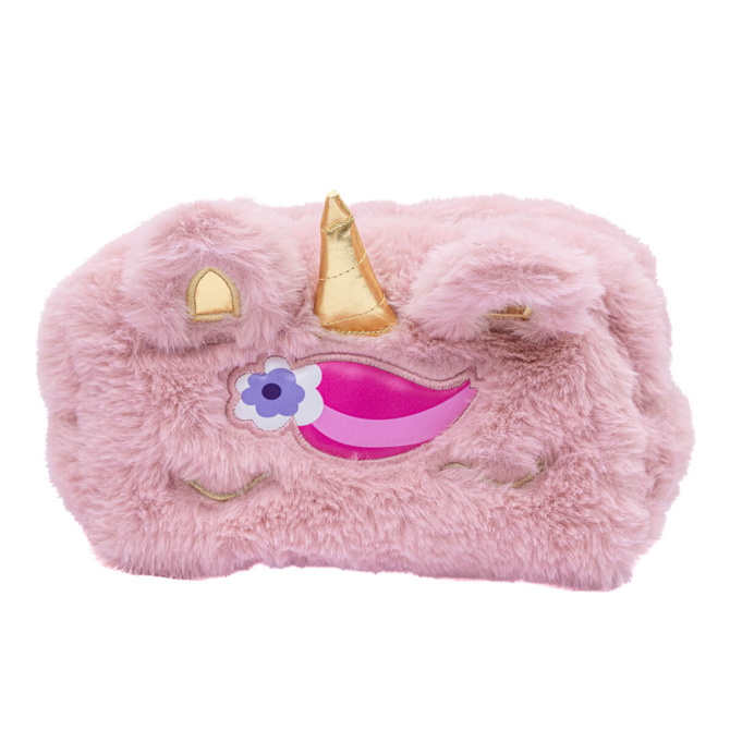 Piórnik kosmetyczka etui futrzany pluszowy jednorożec Fluffy Unicorn ASTRA