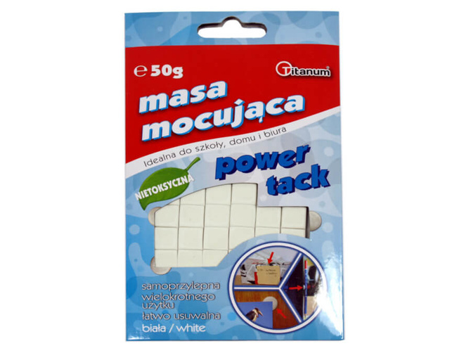 Masa mocująca samoprzylepna biała Power tack 50g