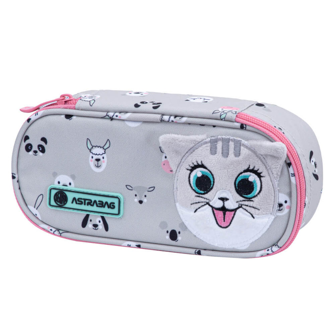 Piórnik kosmetyczka etui usztywniany z klapką KittyTheCute Kotek ASTRA