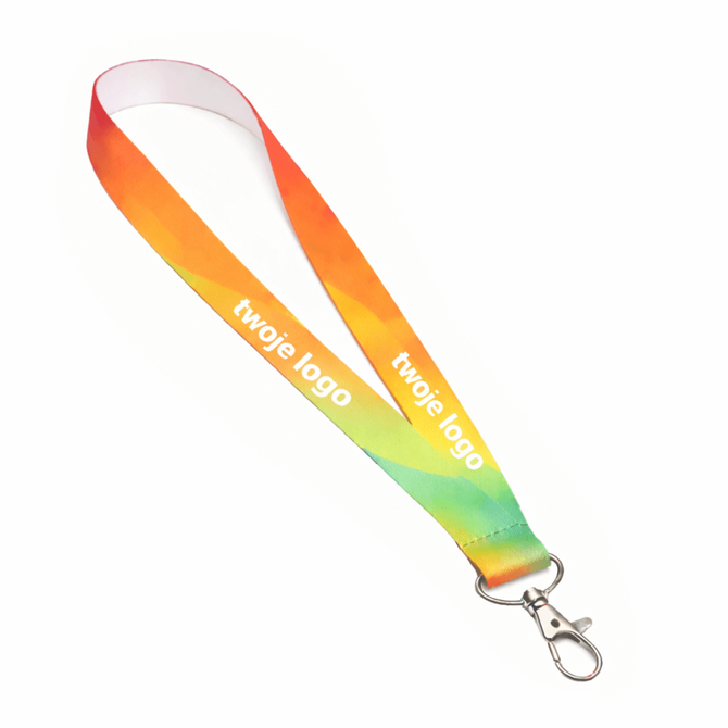 Smycz reklamowa 20mm z kolorowym jednostronnym nadrukiem logo 1 szt