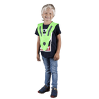 Szelki odblaskowe ostrzegawcze dla dzieci i młodzieży zielone 10 sztuk