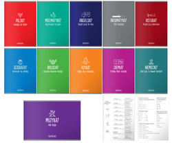 Zestaw zeszyt przedmiotowy klasa 7-8 11x A5 60k soft touch +GRATIS A5 60k