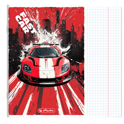 Zeszyt A5 16 kartek w kratkę z marginesem 70g/m2 Fast Car HERLITZ