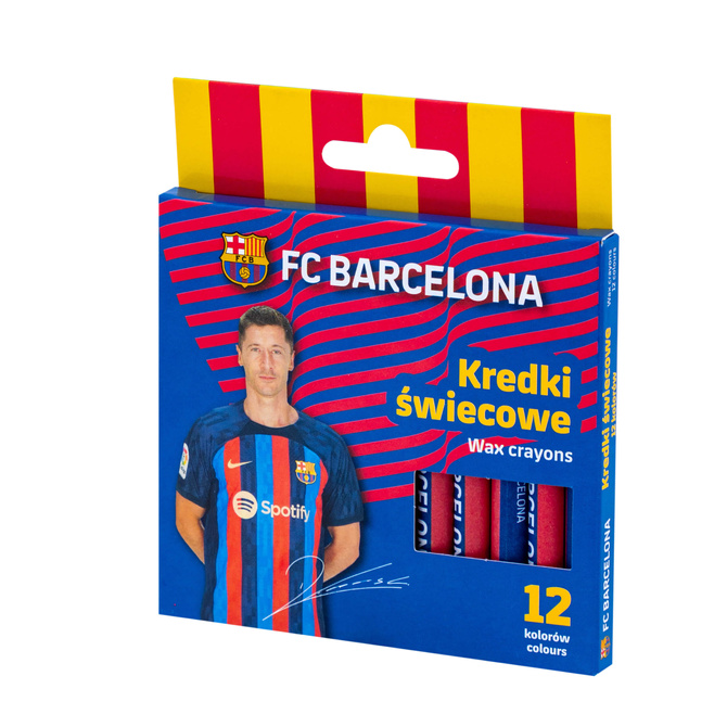 Kredki świecowe woskowe FC Barcelona 12kol ASTRA