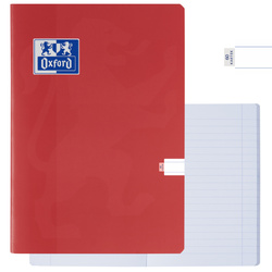 Zeszyt A4 60 kartek w linie z marginesem 99,4µm anti-scratch czerw OXFORD