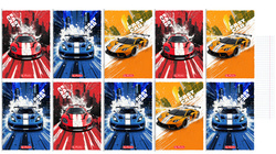 Zeszyt A5 16 kartek w kratkę z marginesem 70g/m2 Fast Car 10szt HERLITZ