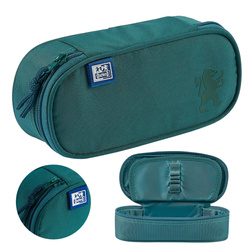 Piórnik kosmetyczka etui usztywniany z klapką zielony SCHOOL OXFORD