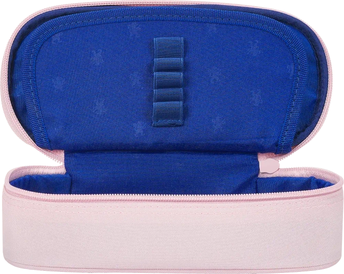 Piórnik kosmetyczka etui usztywniany z klapką różowy SCHOOL OXFORD